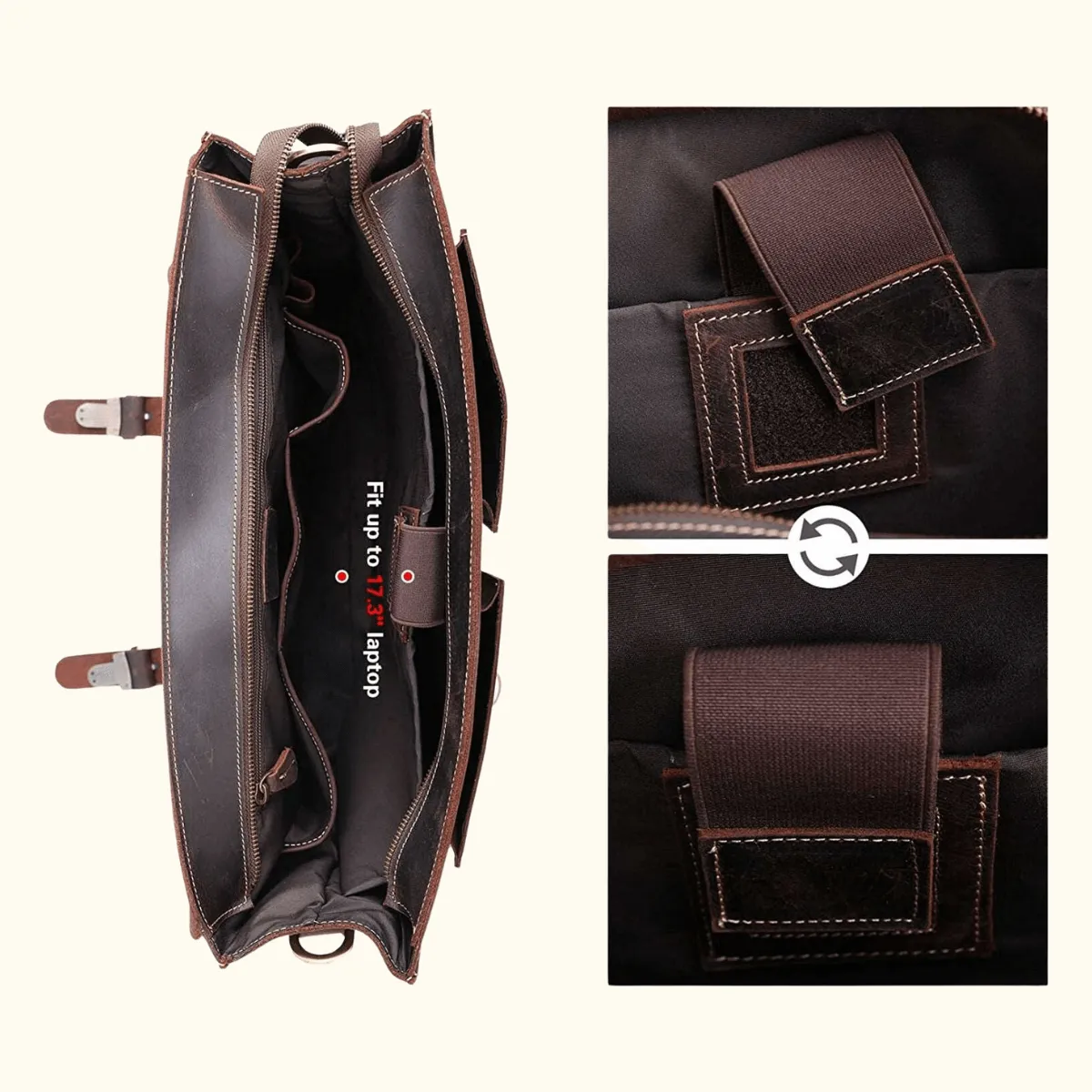 The Brass Maiden – Vintage Leather Briefcase