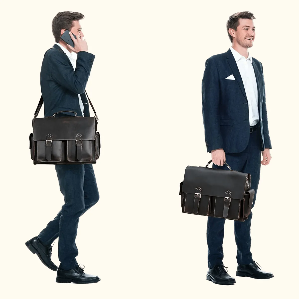 The Brass Maiden – Vintage Leather Briefcase