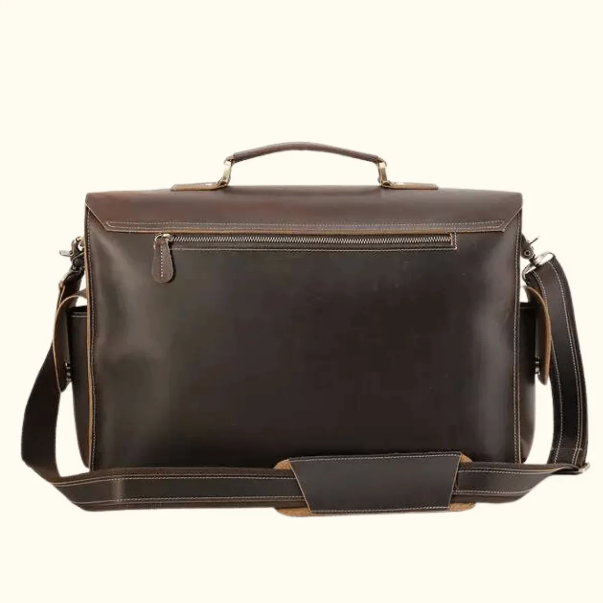 The Brass Maiden – Vintage Leather Briefcase