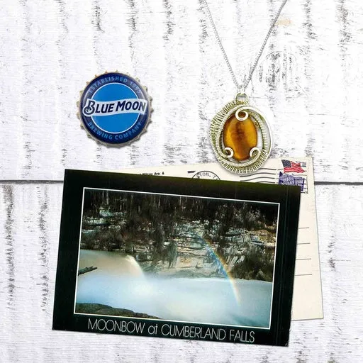 Tigers Eye Wire Wrapped Necklace