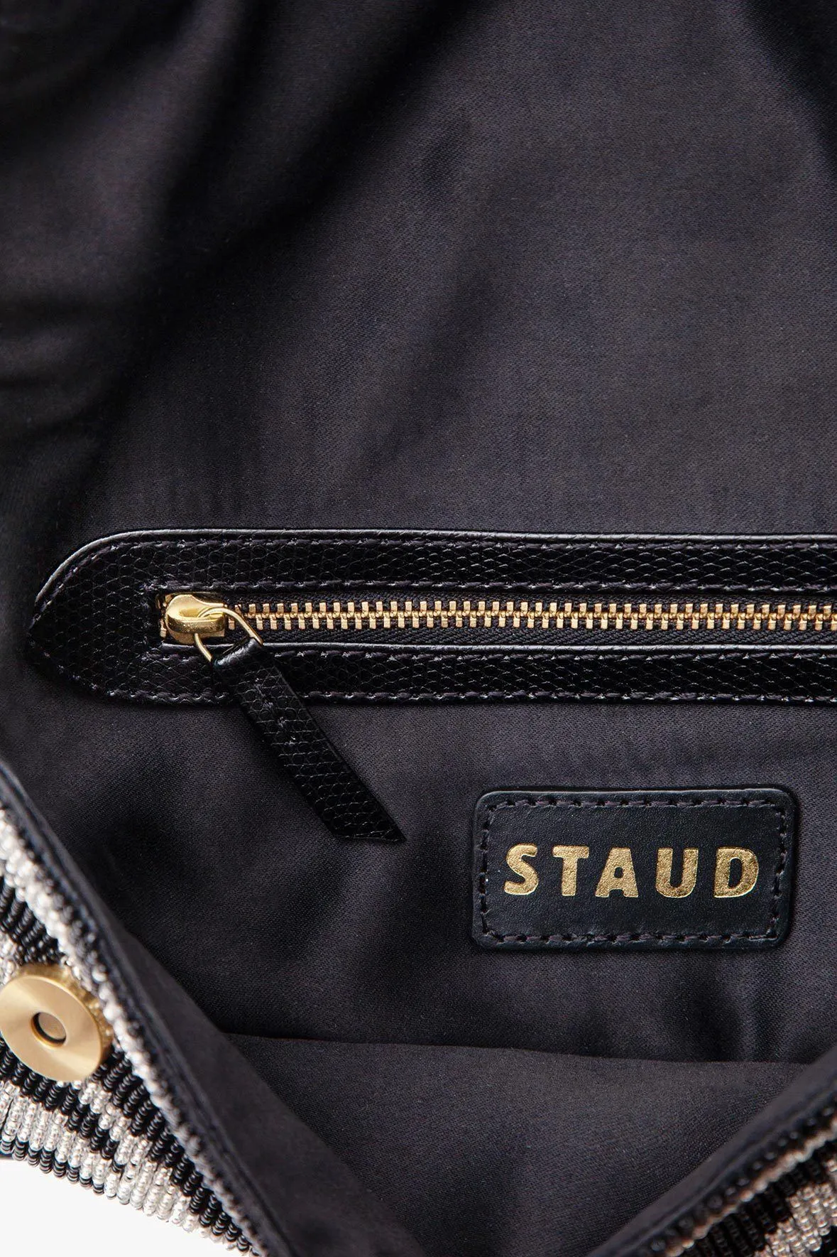 TOMMY BEADED BAG | BLACK WHITE