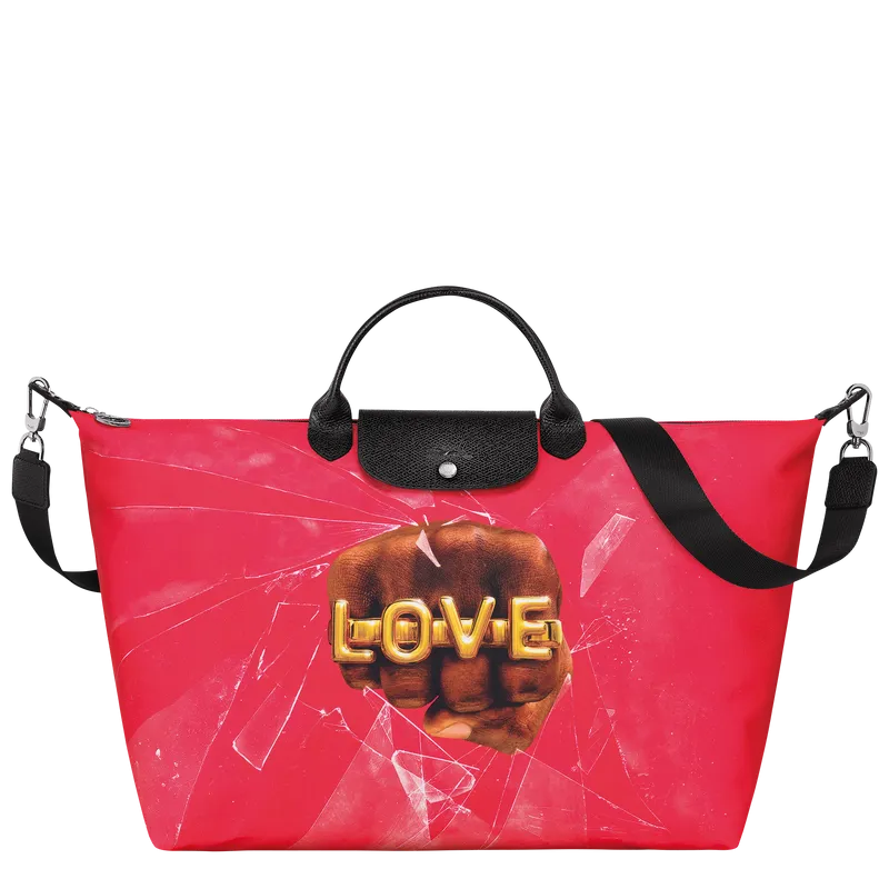 TRAVEL BAG L LONGCHAMP X TOILETPAPER Canvas - Red