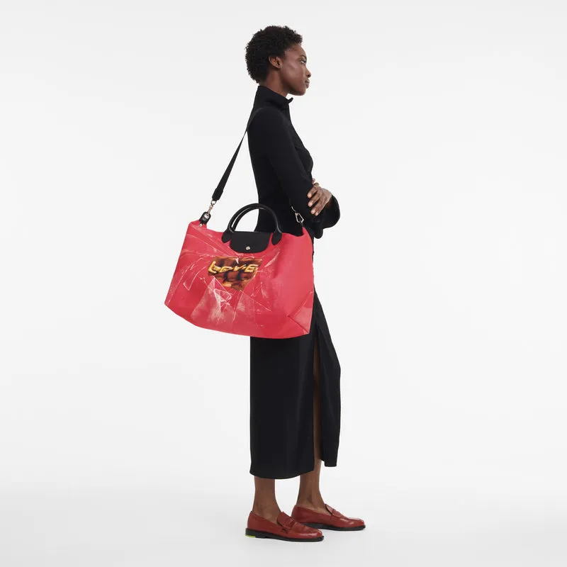 TRAVEL BAG L LONGCHAMP X TOILETPAPER Canvas - Red