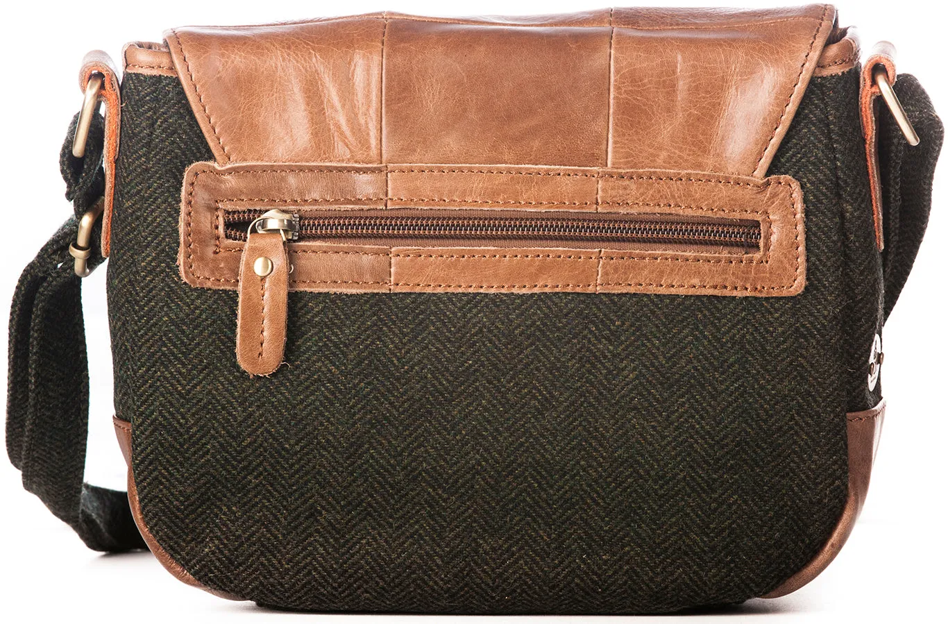 Tweed and Leather Flap Bag