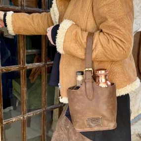 Twin Bottle Leather Wine Carrier
