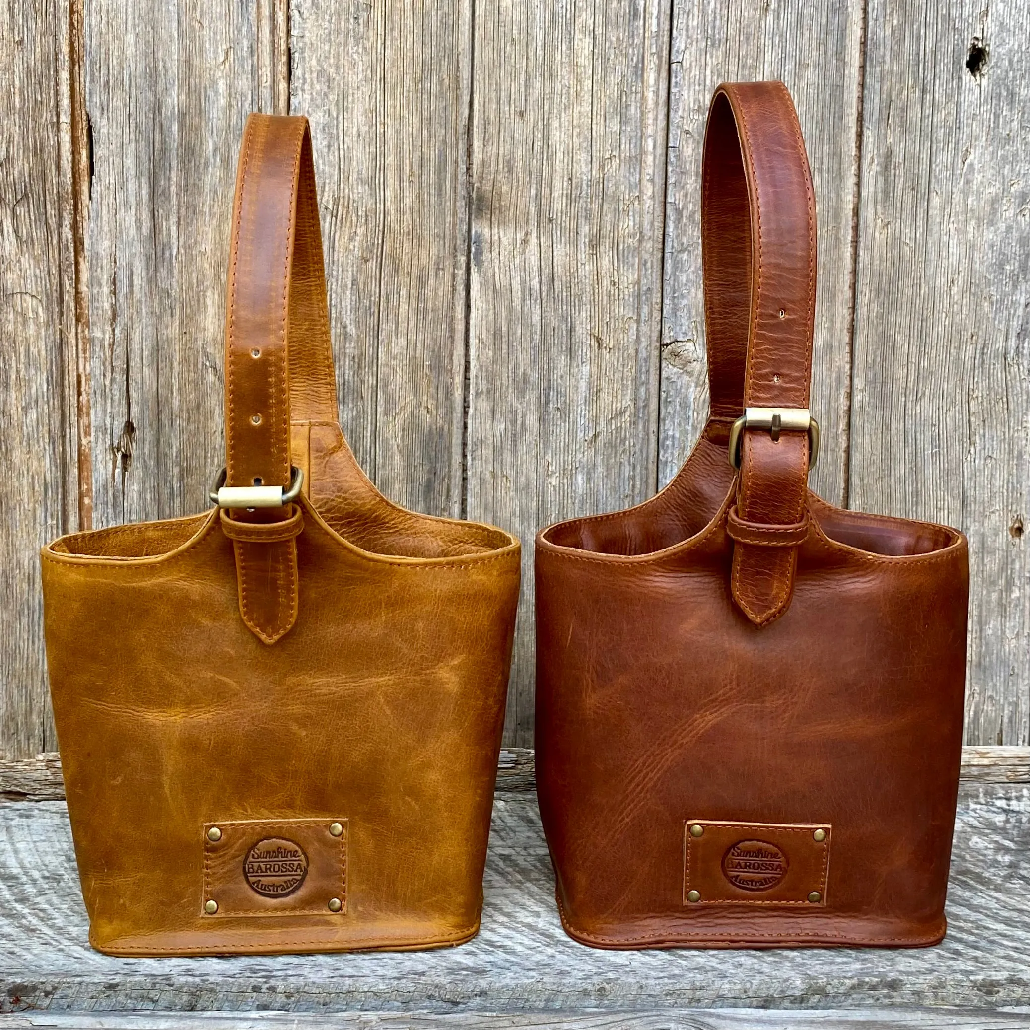 Twin Bottle Leather Wine Carrier