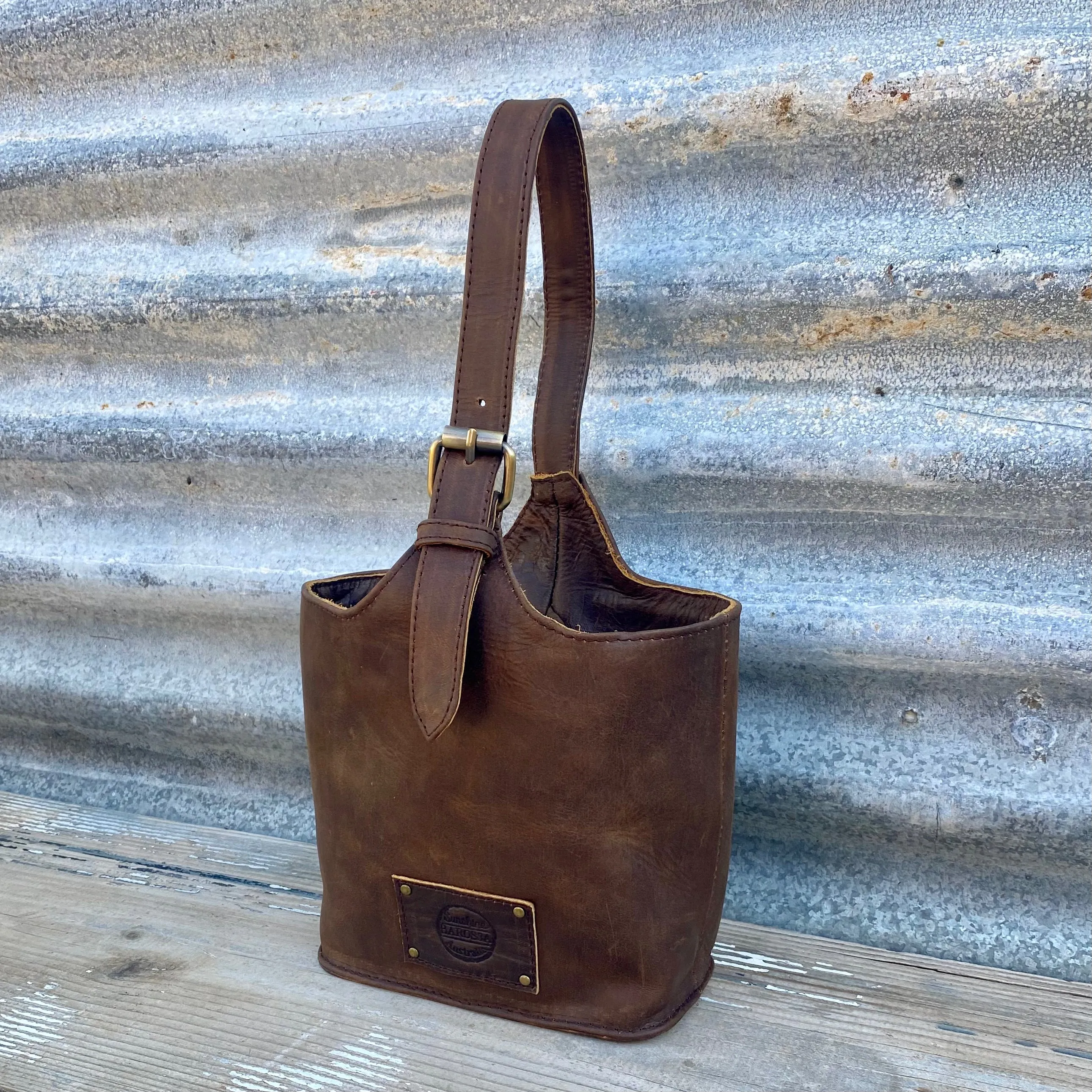 Twin Bottle Leather Wine Carrier