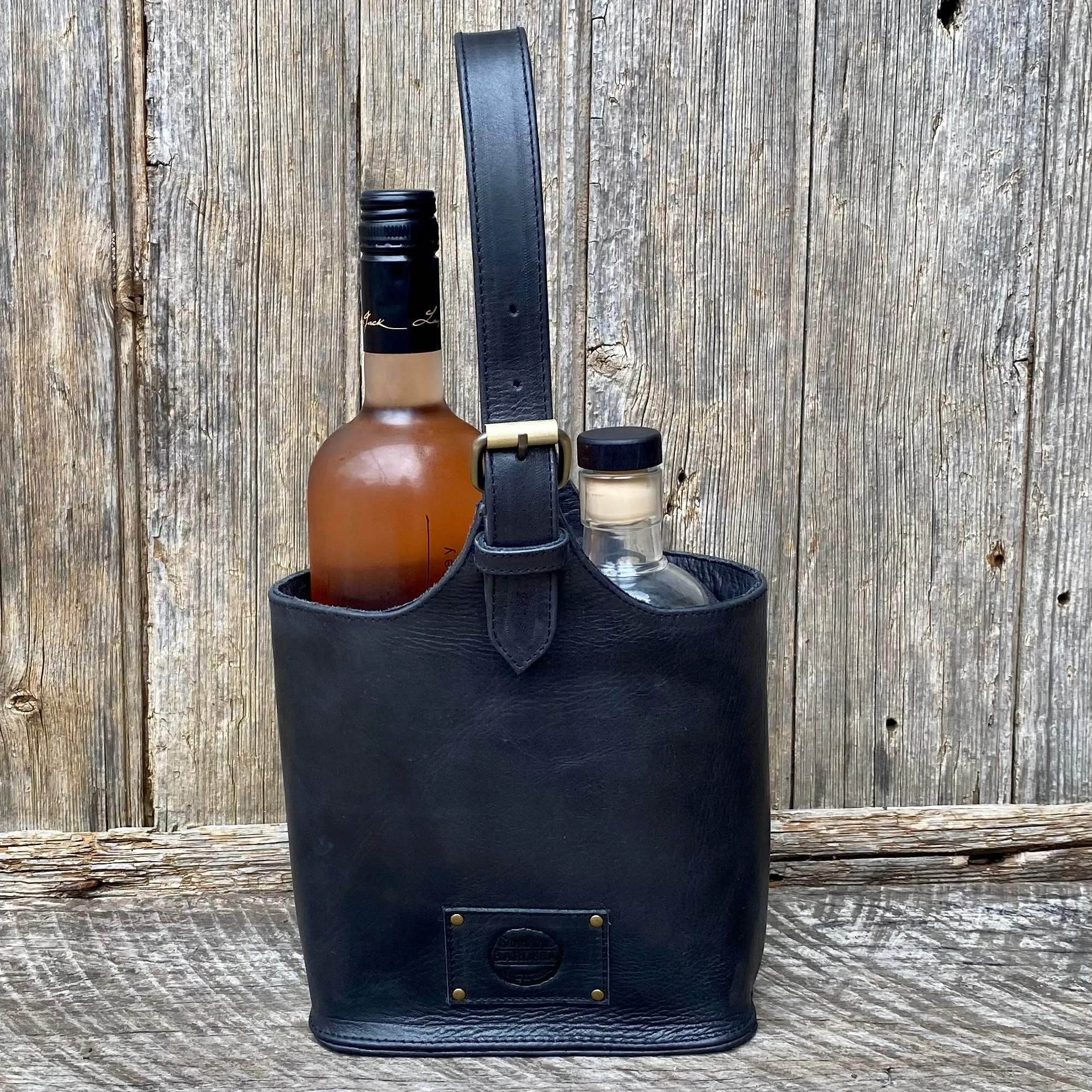 Twin Bottle Leather Wine Carrier