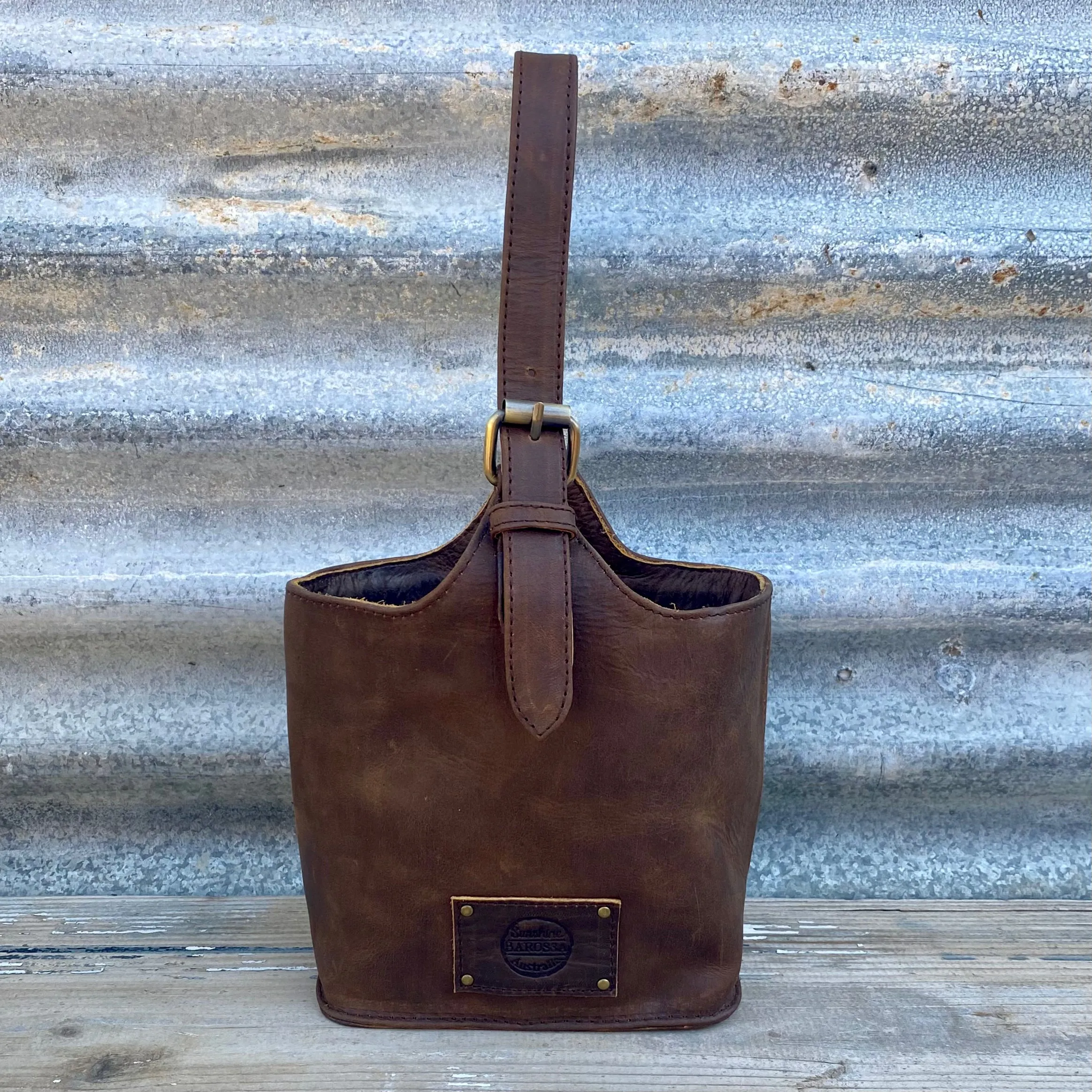 Twin Bottle Leather Wine Carrier