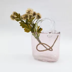 Urban Products Handbag Glass Vase Pink Sm 21cm