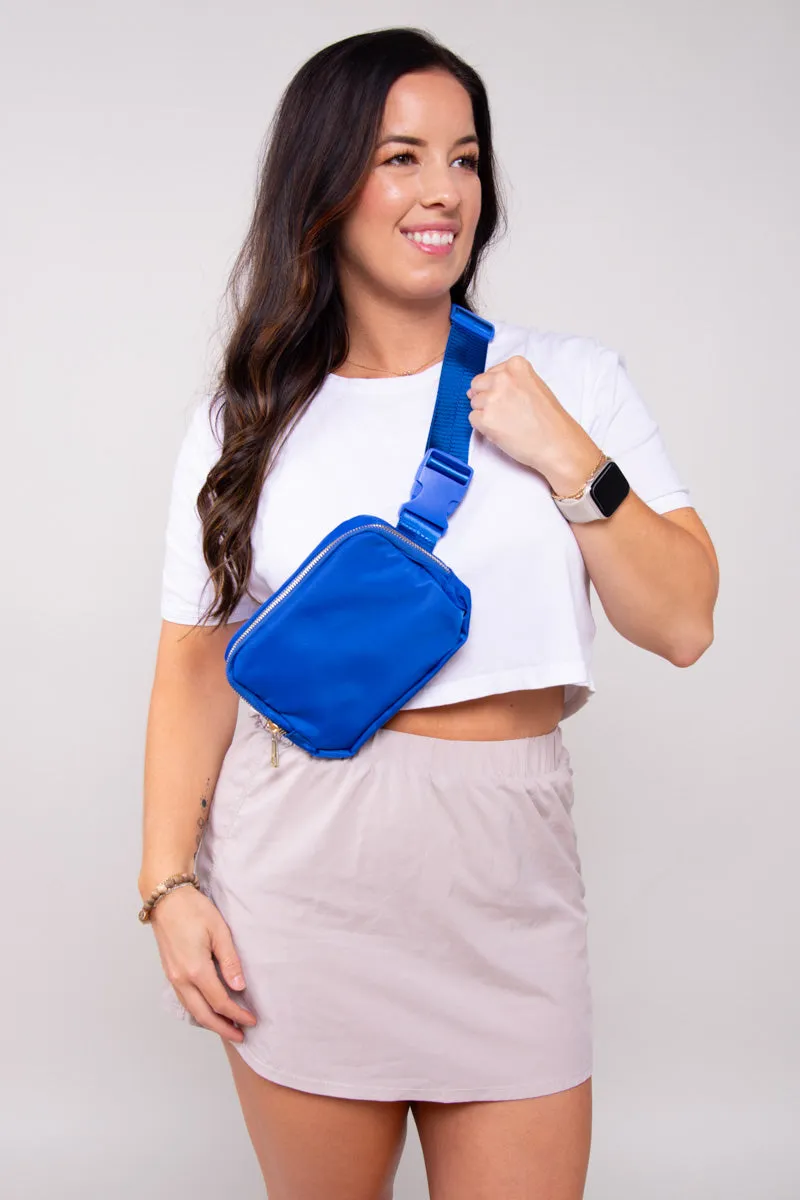 Varsity Blue Belt Bag - FINAL SALE