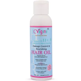 Vigini Natural Damage Control & Nourishing Hair Care Vitalizer Tonic Oil 100 ml for Hair Fall Loss Thinning Rough Dry Itchy Scalp Treatment Provides Silky Shine Frizz Free Hair