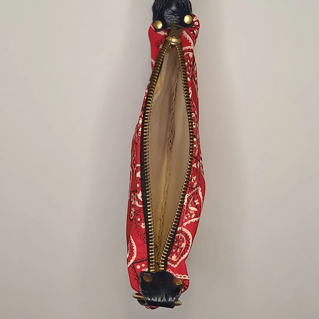 Vintage 1960s Red Bandana Bank Bag