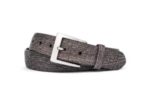 W. Kleinberg Shark Belt with Brushed Nickel Buckle One Size Safari Brown