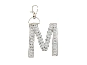 White 'M' Handwork Pearl Bag Charm