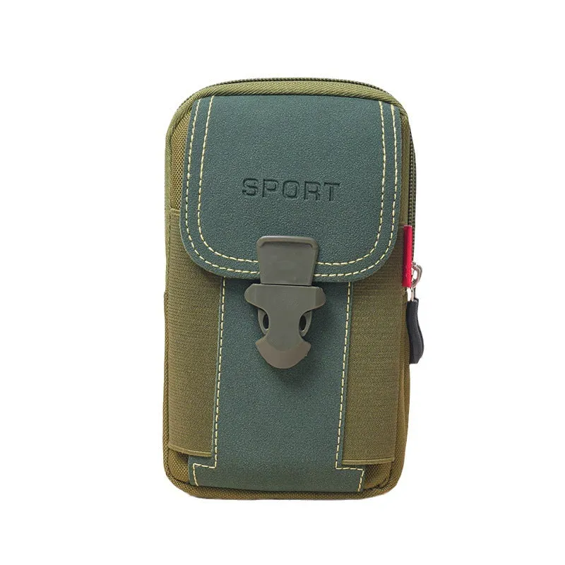 XIANGTUIBAO New Men's Outdoor Small Mobile Phone Waist Bag 6.5-Inch Vertical Version Release Buckle Mobile Phone Bag Multi-Function Belt Belt Waist Bag