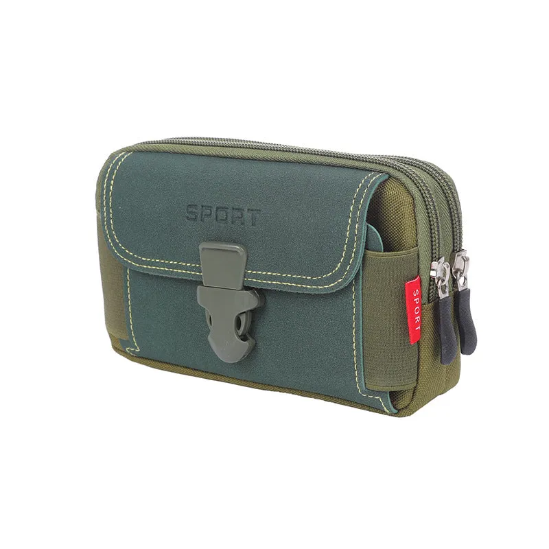 XIANGTUIBAO New Men's Outdoor Small Mobile Phone Waist Bag 6.5-Inch Vertical Version Release Buckle Mobile Phone Bag Multi-Function Belt Belt Waist Bag