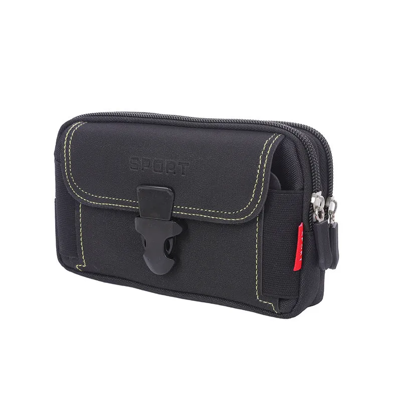 XIANGTUIBAO New Men's Outdoor Small Mobile Phone Waist Bag 6.5-Inch Vertical Version Release Buckle Mobile Phone Bag Multi-Function Belt Belt Waist Bag