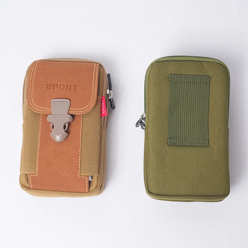 XIANGTUIBAO New Men's Outdoor Small Mobile Phone Waist Bag 6.5-Inch Vertical Version Release Buckle Mobile Phone Bag Multi-Function Belt Belt Waist Bag